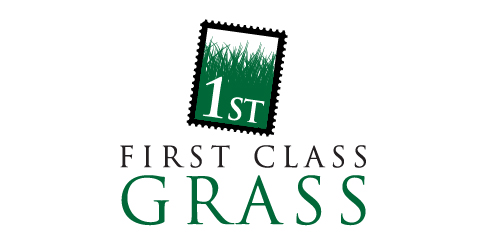 First Class Grass Logo Design
