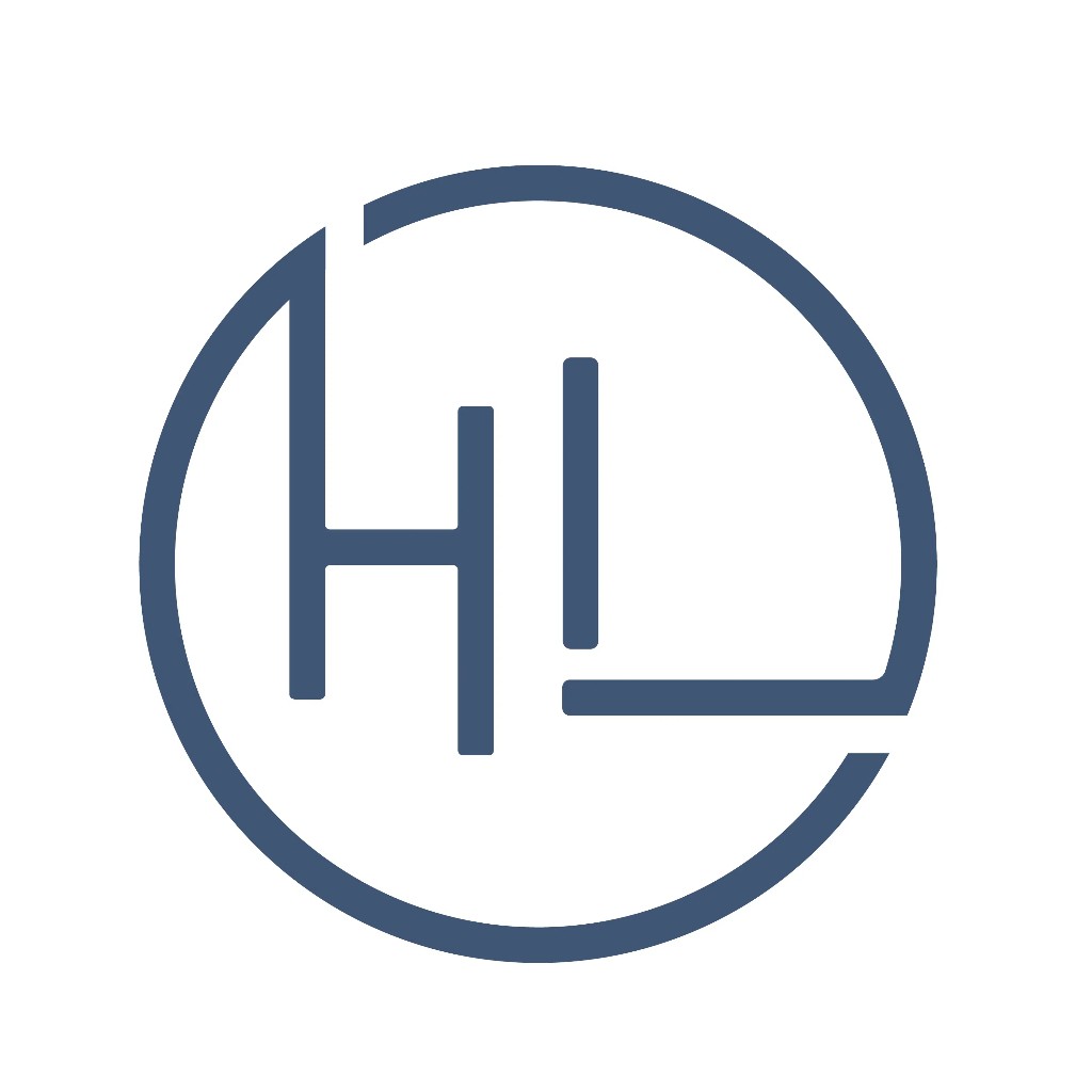 简洁现代的HL字母组合logo设计