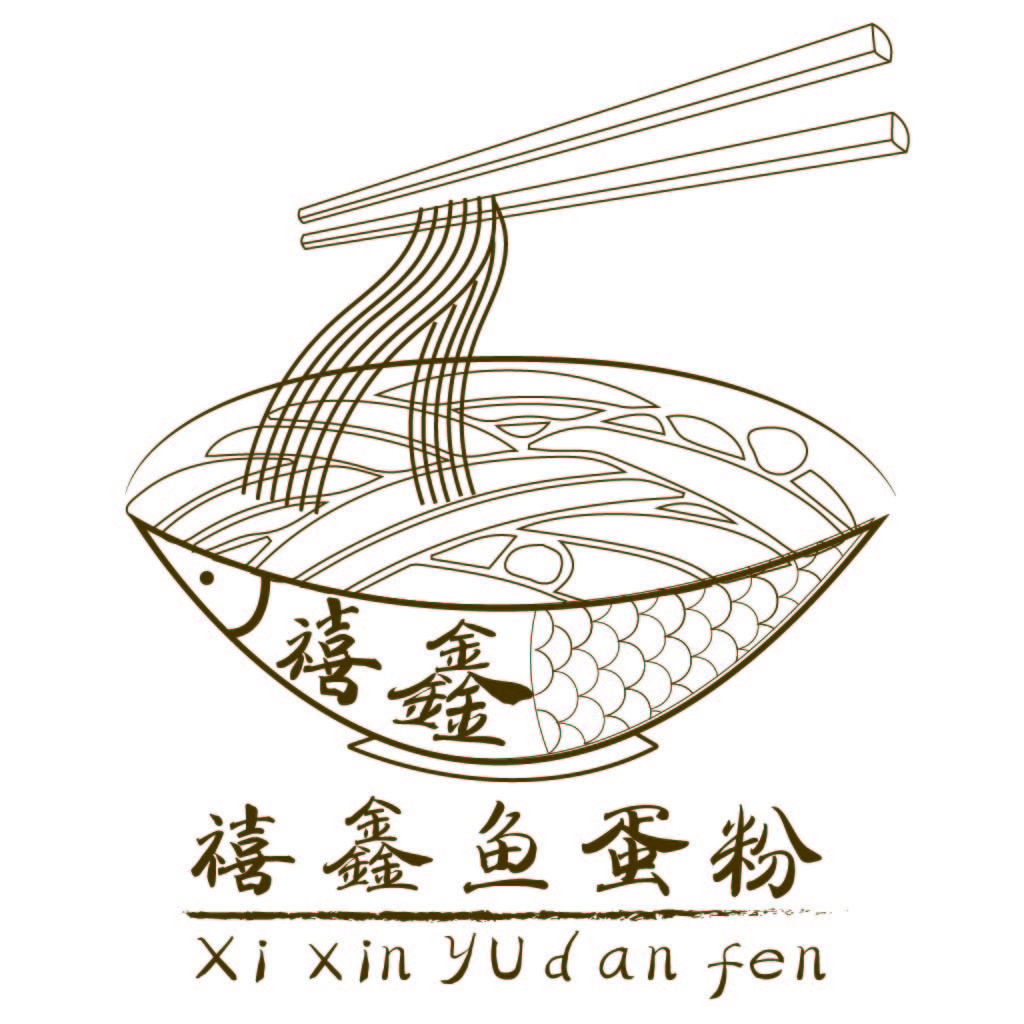 面条碗筷子logo设计