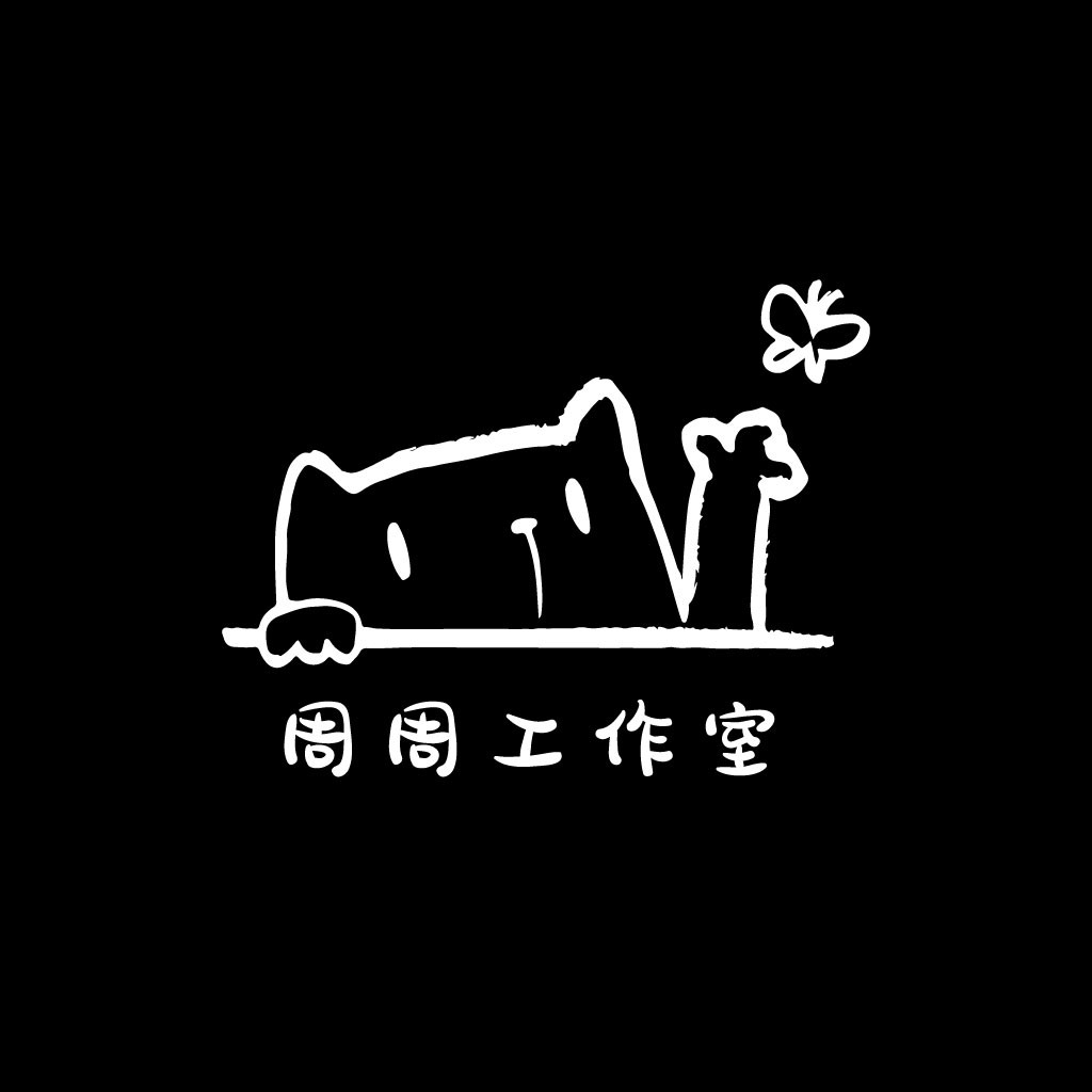 简约猫头工作室logo设计