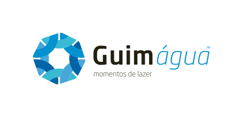 Guimágua logo设计:蓝色渐变几何图形