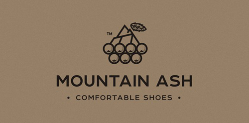 简洁自然风山林logo设计