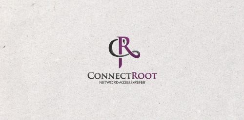 ConnectRoot logo设计:简洁现代品牌标识