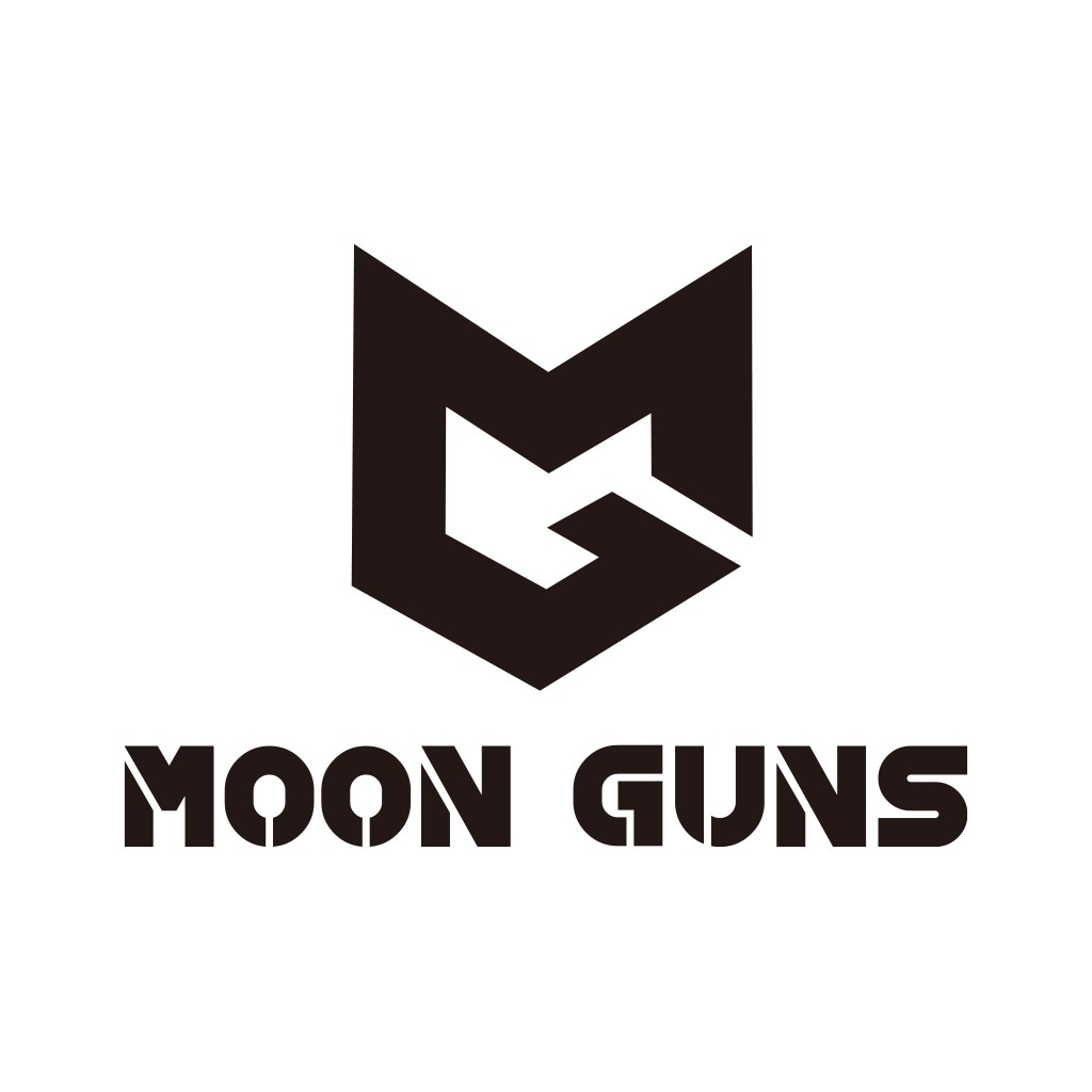 简约几何风格的Moon Guns品牌logo设计