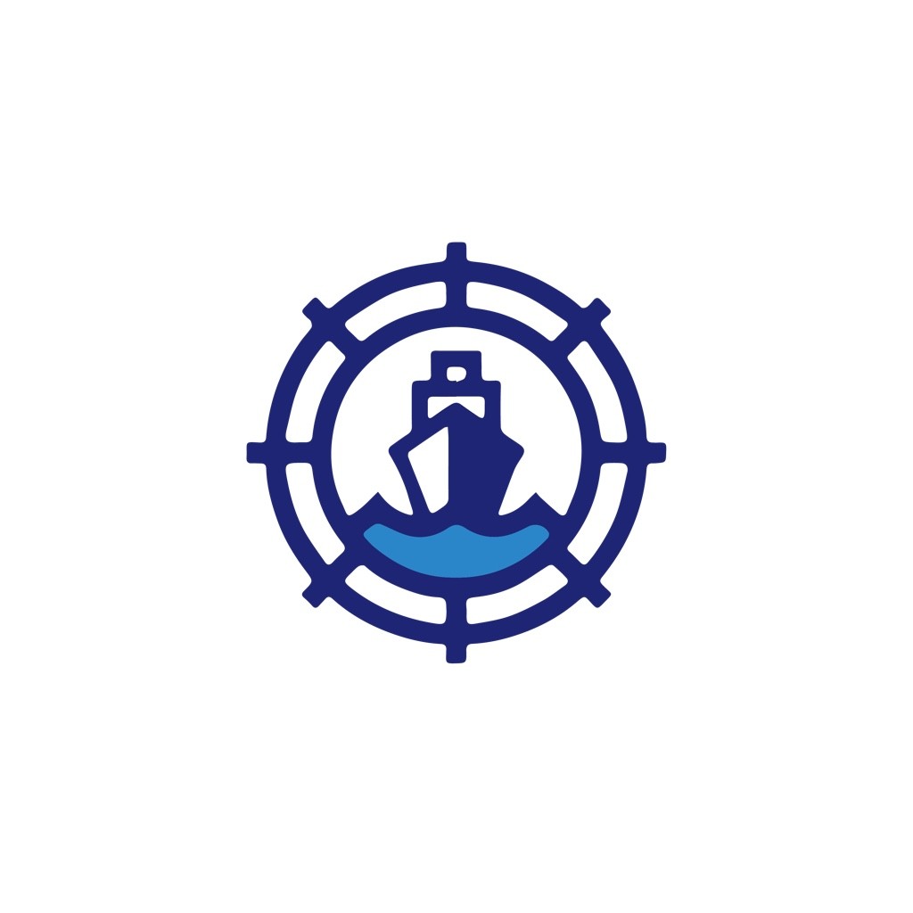 船舵与船形logo设计