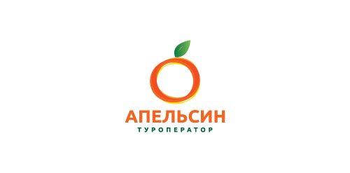 橙色水果品牌logo设计