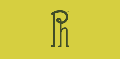 简约优雅的字母P logo设计