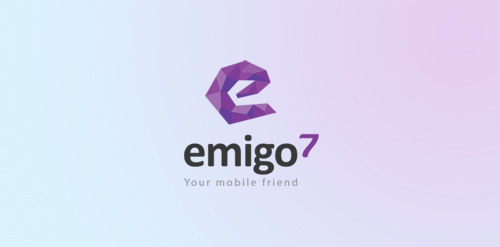 emigo7 logo设计:几何风格的移动应用标识