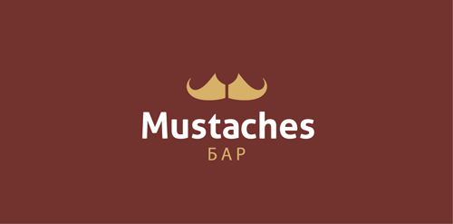 简约时尚的胡子酒吧logo设计