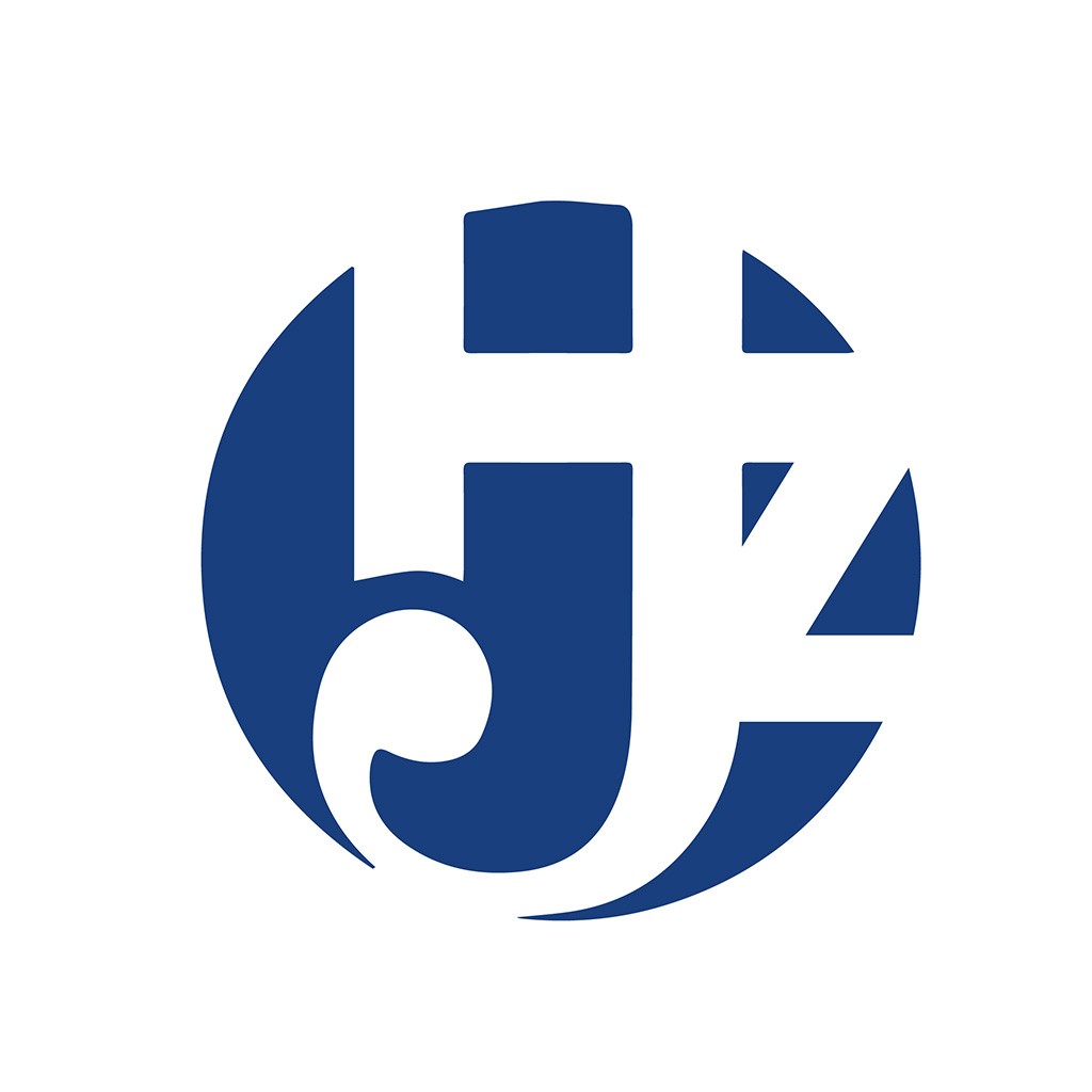 简洁现代的蓝色抽象logo设计