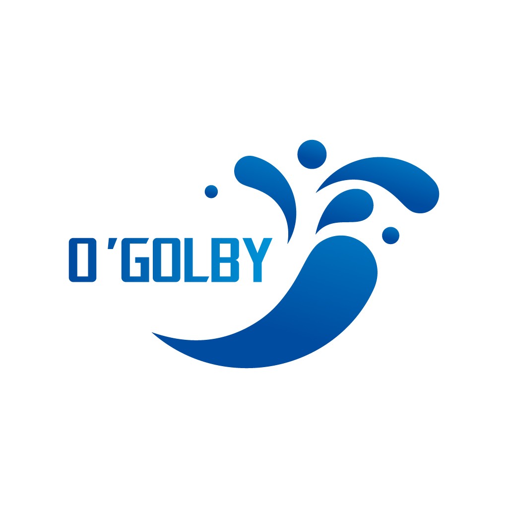 蓝色水波浪形Logo设计