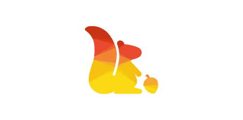 创意松鼠logo设计:简洁动物形象