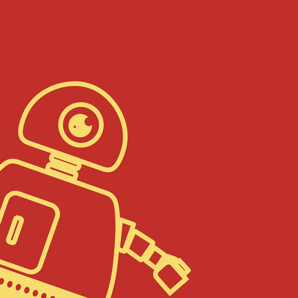 简约机器人logo设计