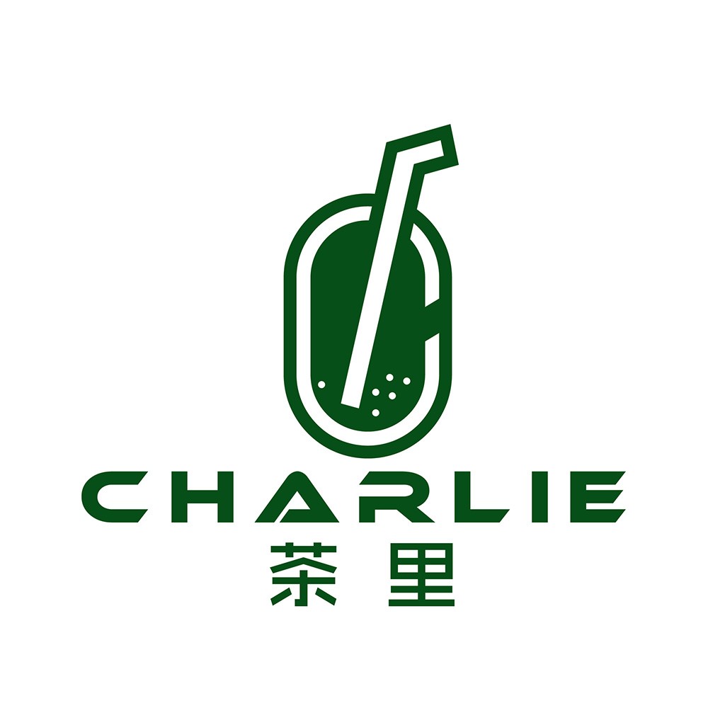 绿色简约茶饮品牌logo设计
