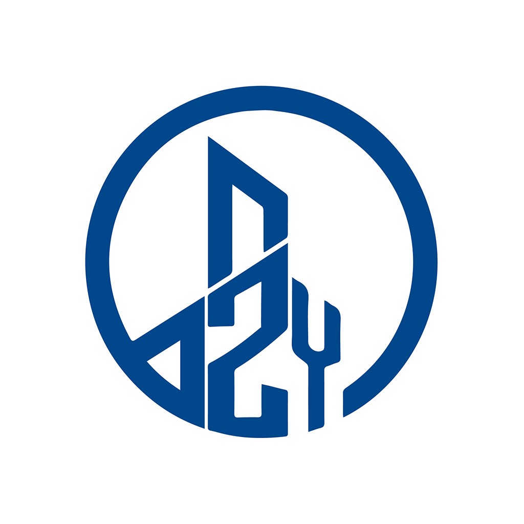 简洁现代的蓝色圆形logo设计