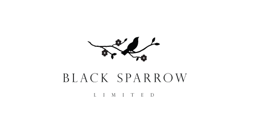 简约自然风Black Sparrow Logo设计