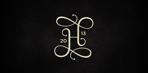 优雅复古风格的20H13标志设计