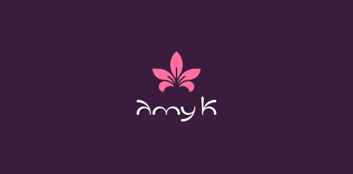 简约优雅的Amy K品牌logo设计