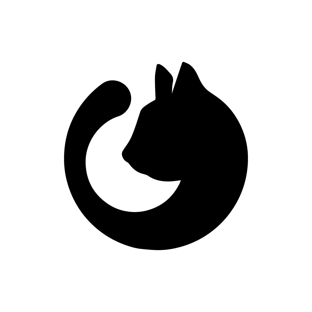 猫头轮廓logo设计