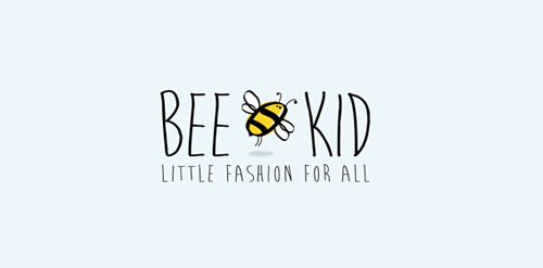 BEE KID logo设计:儿童时尚品牌标识