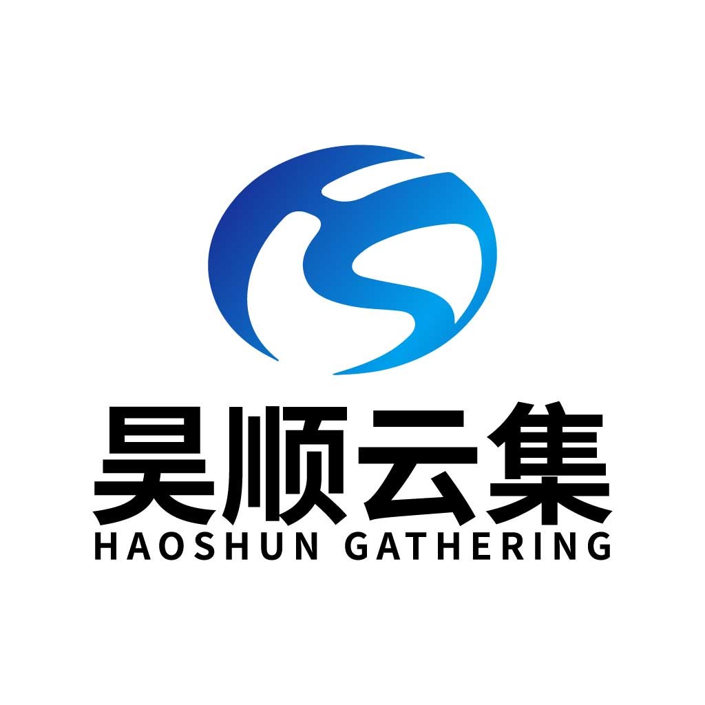 蓝色抽象S形logo设计