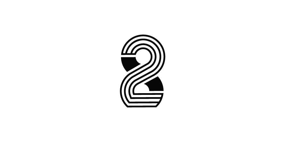 数字2创意logo设计