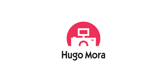 相机主题的Hugo Mora logo设计