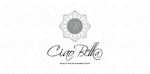 Ciao Bella logo设计:优雅美发沙龙与理发店标志