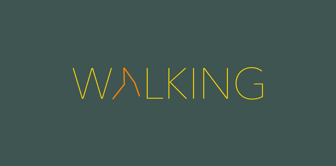 简约线条WALKING logo设计