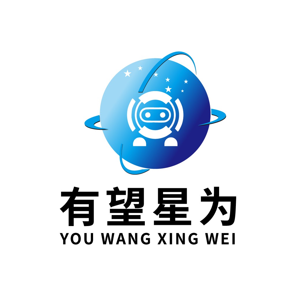 未来科技星球机器人logo设计