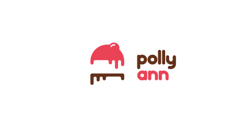 Polly Ann Logo Design - 简约冰淇淋品牌标识
