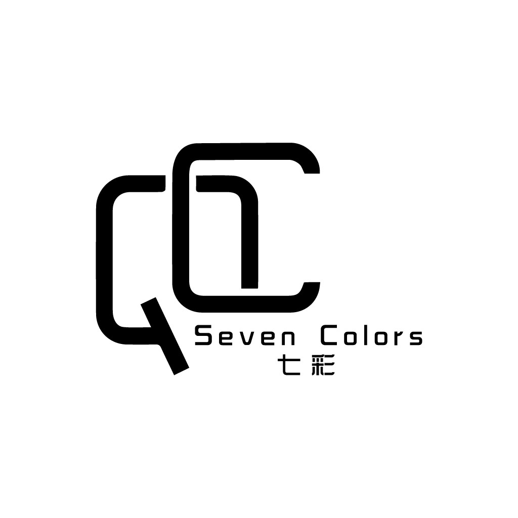 七彩logo设计：简约现代风格
