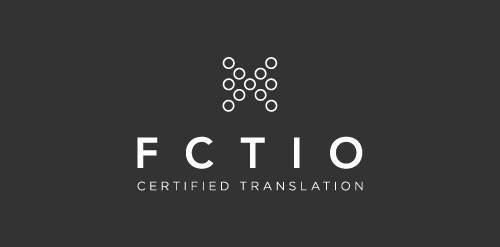 简约现代风格的FCTIOO翻译认证logo设计