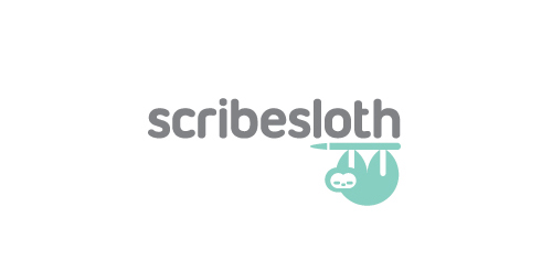Scribesloth logo设计:简洁动物主题标志