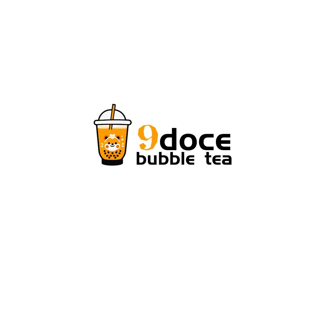 9doce Bubble Tea Logo Design