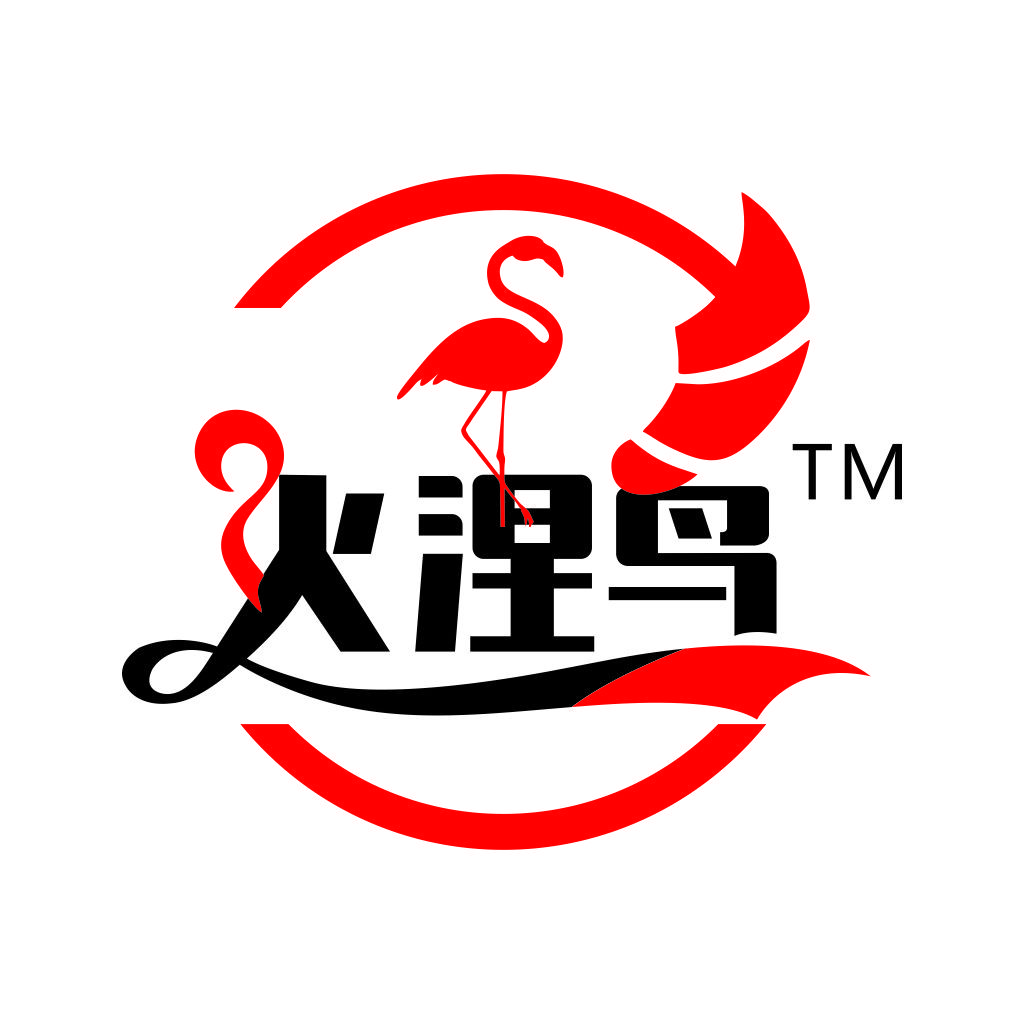 火涅鹤logo设计:红黑配色与火鹤图案的完美结合