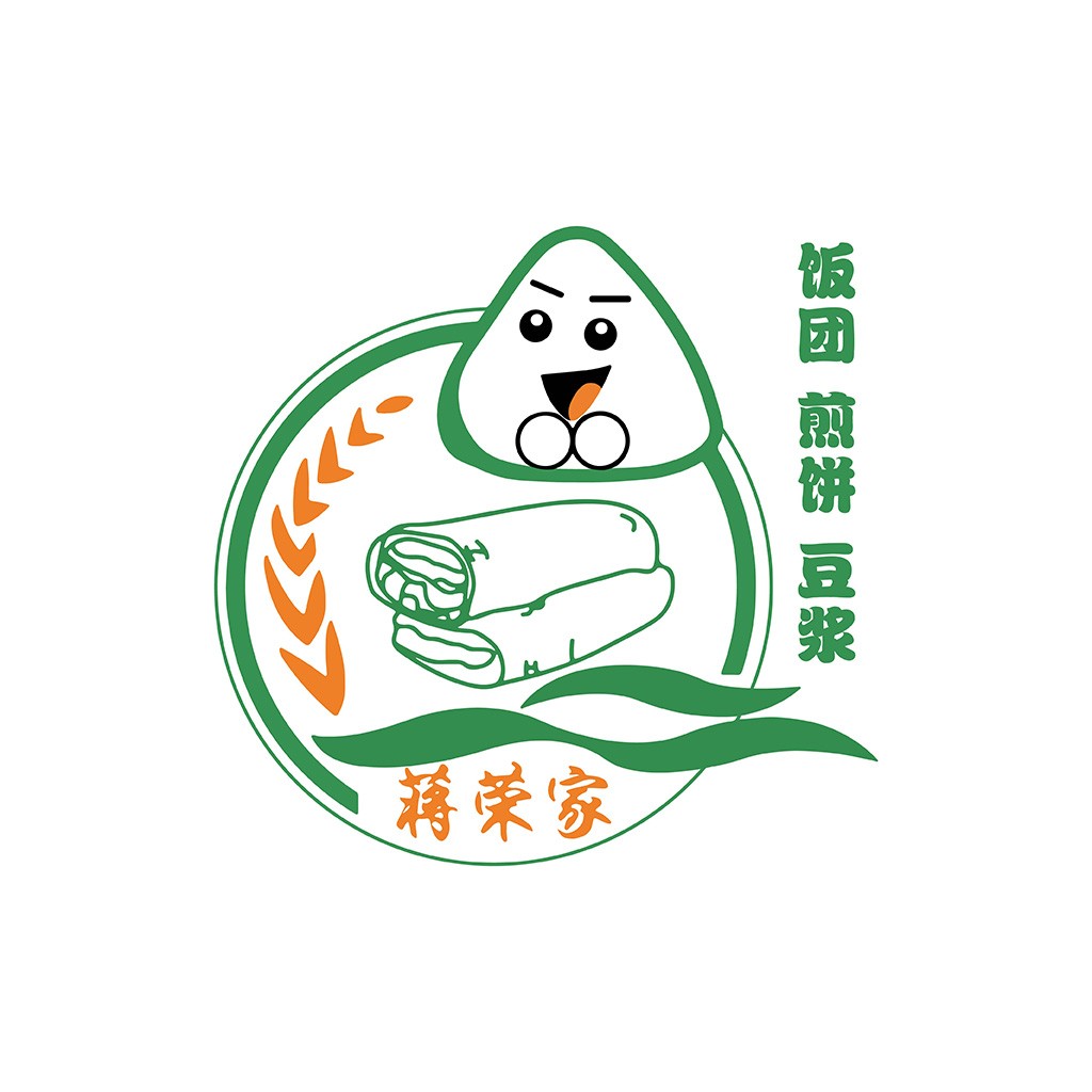 卡通美食logo设计:煎饼果子主题