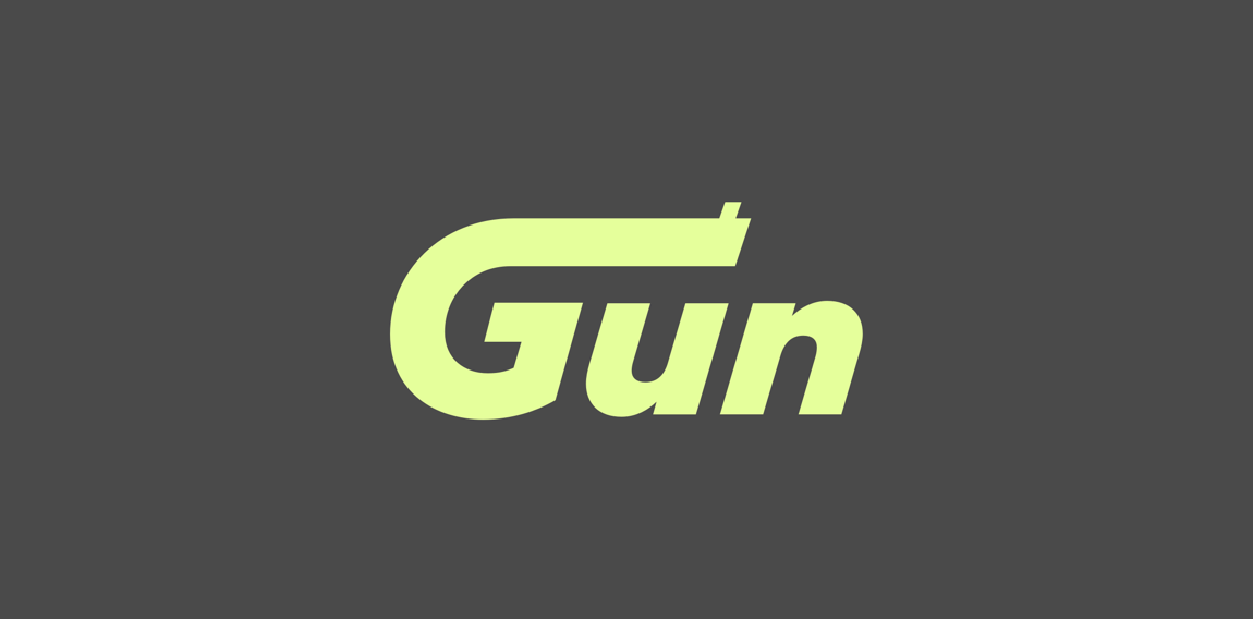 简约风格的'Gun'字母logo设计