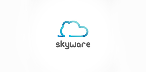 云朵形状的Skyware Logo设计