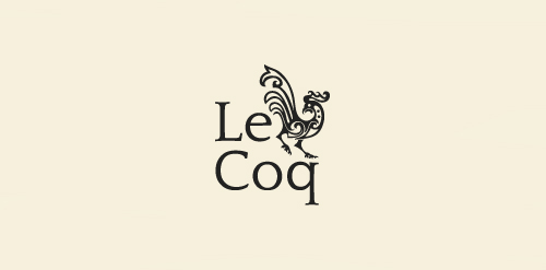 法式风情公鸡logo设计