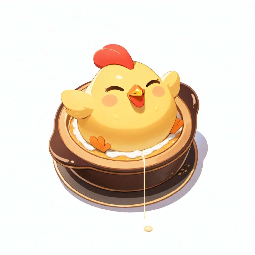 卡通鸡形蛋糕logo设计