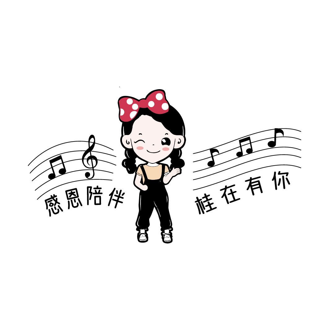 卡通女孩音乐主题logo设计
