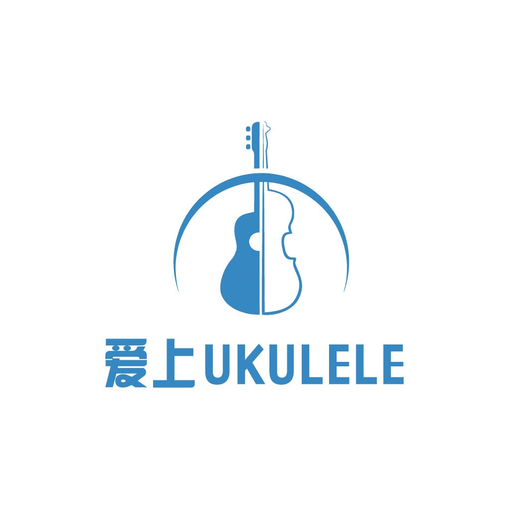 Ukulele Logo设计:简约音乐品牌标识