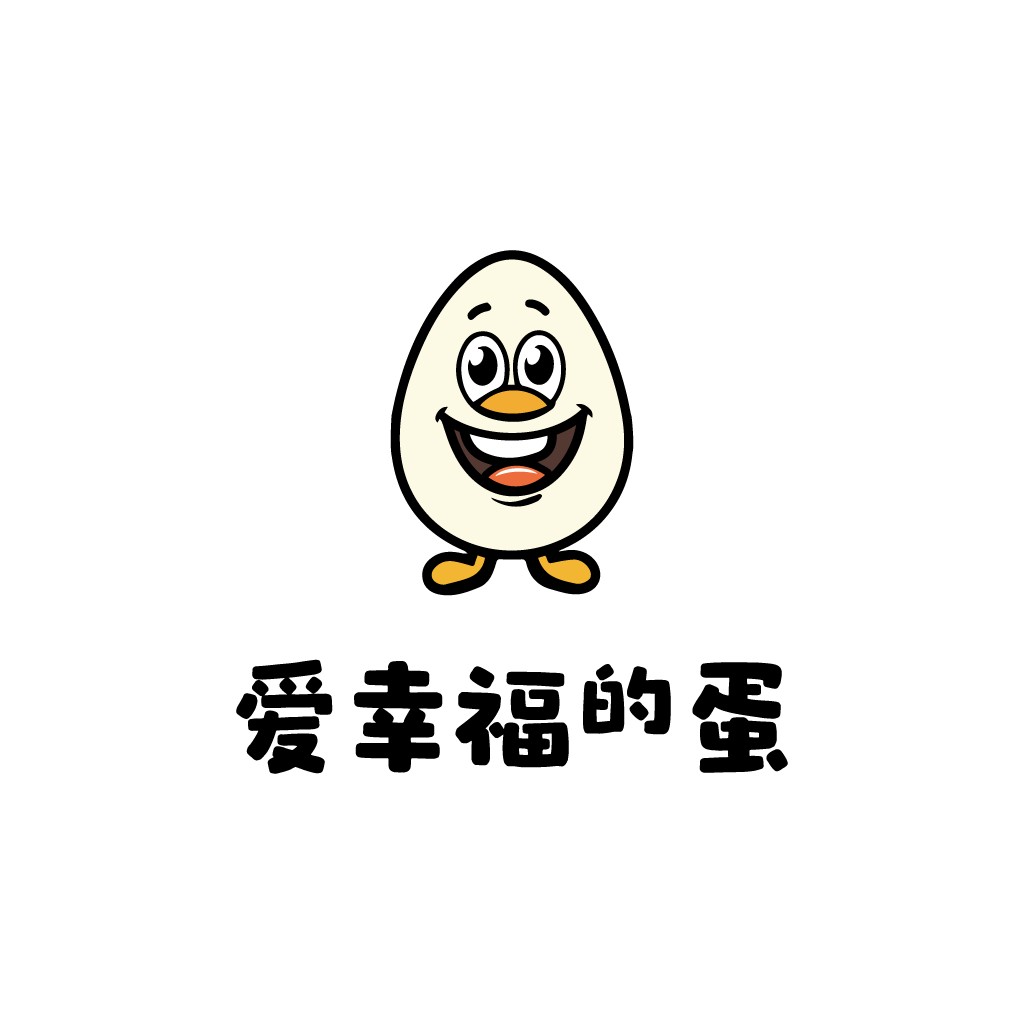卡通蛋形角色logo设计