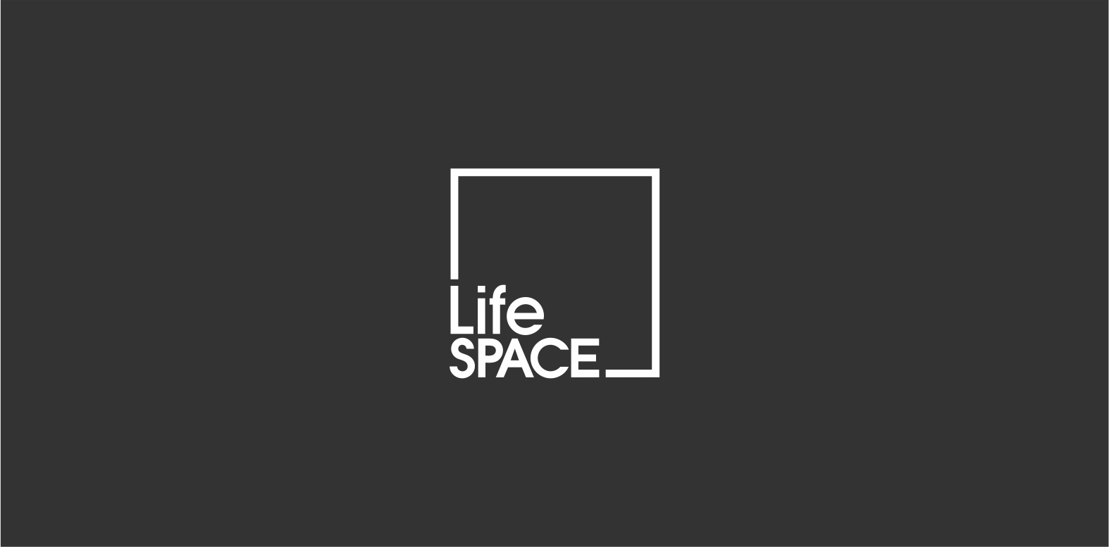 LifeSpace Logo设计:简约方框与文字组合