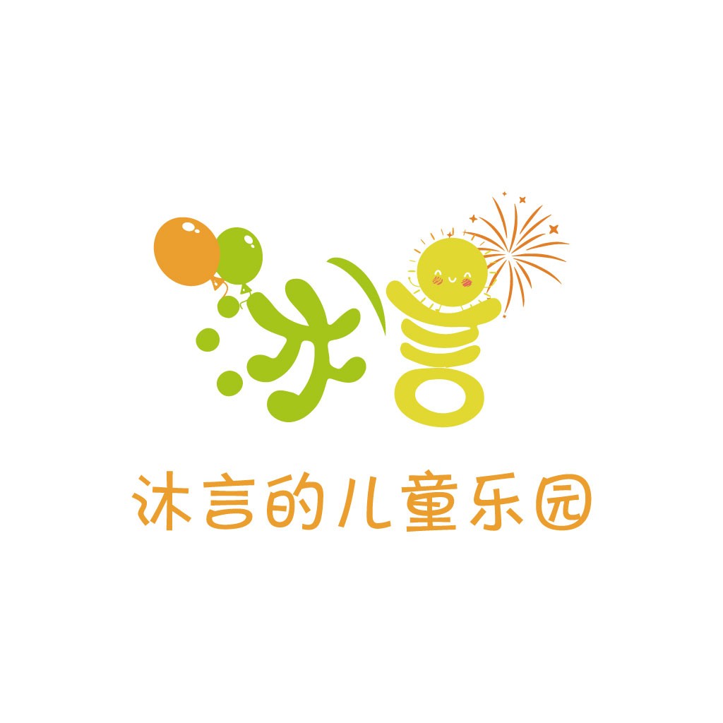 儿童乐园logo设计:卡通人物与气球创意