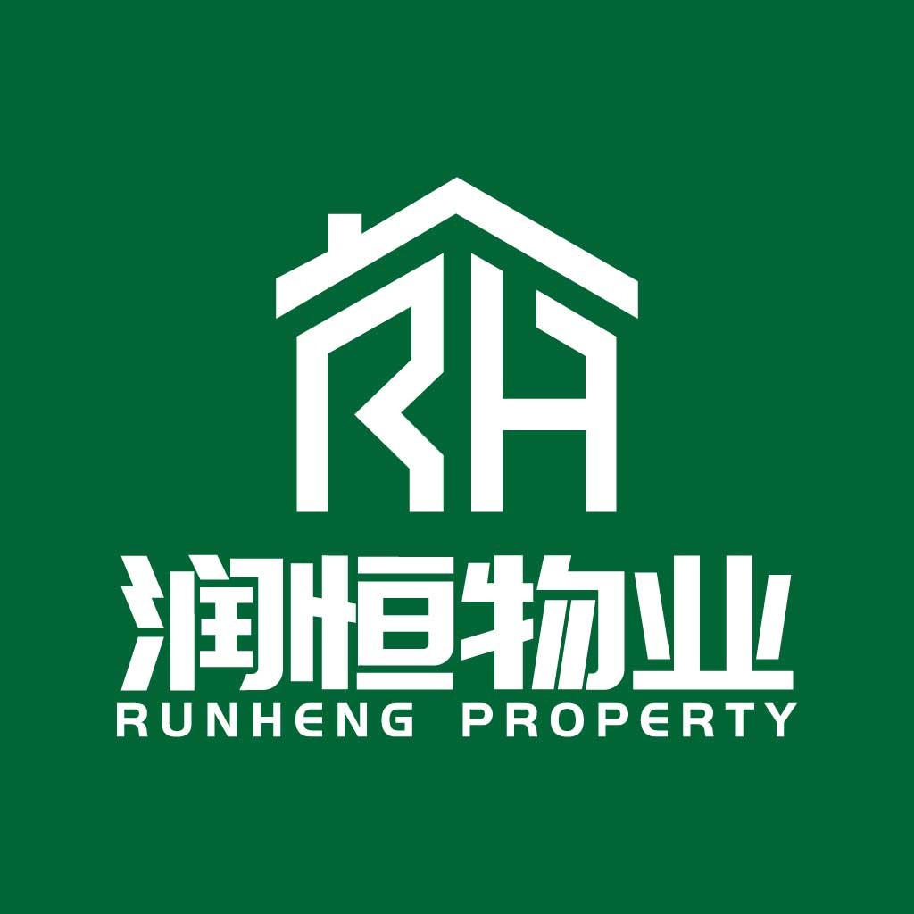 物业logo设计：简约绿色房顶图标