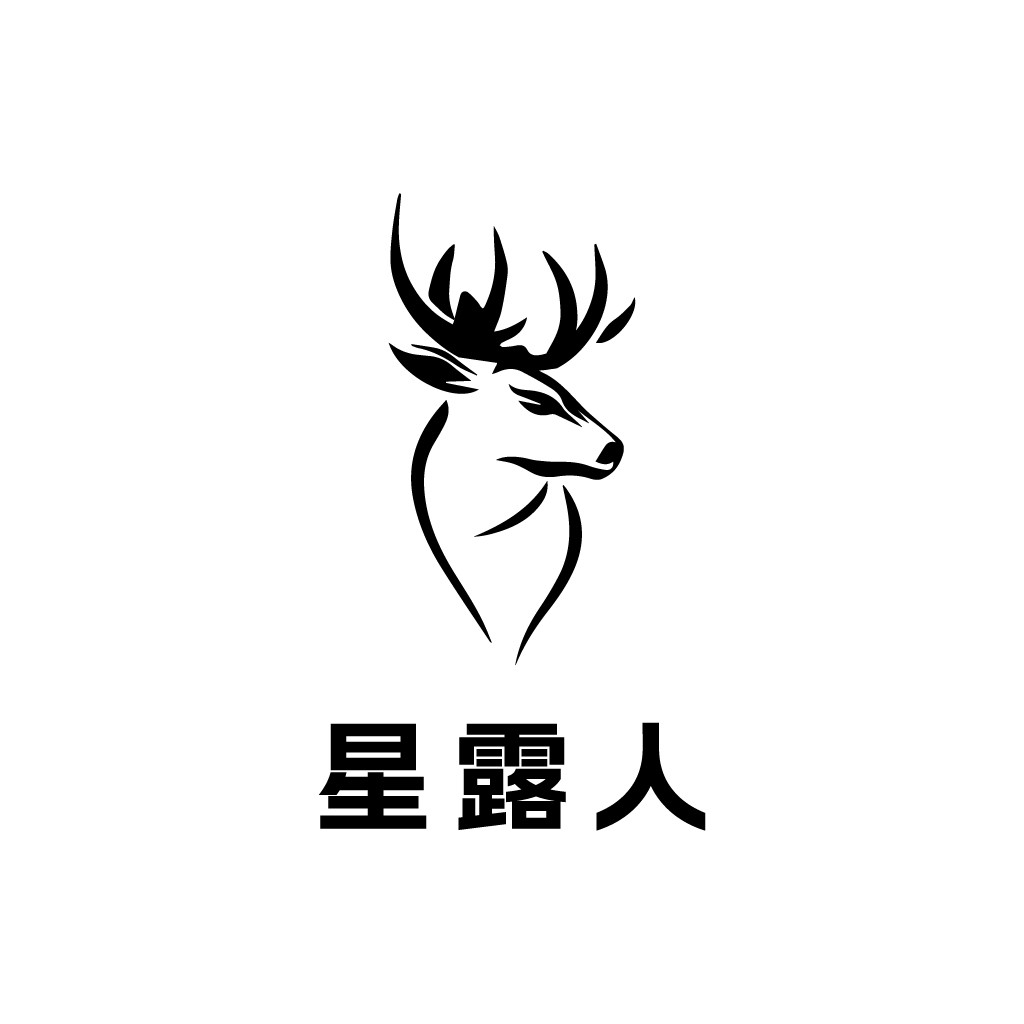 简约鹿头logo设计