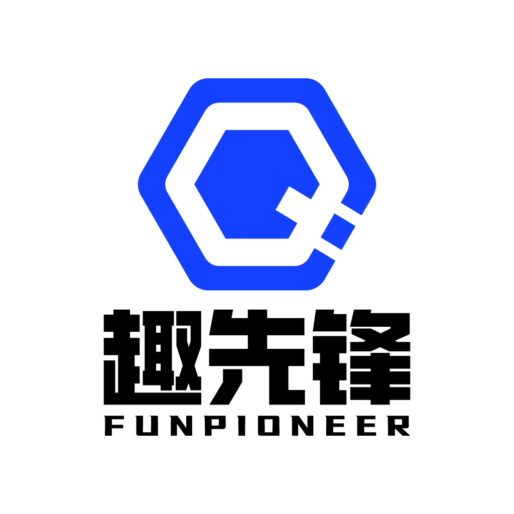 趣先锋logo设计:科技感十足的六边形标志