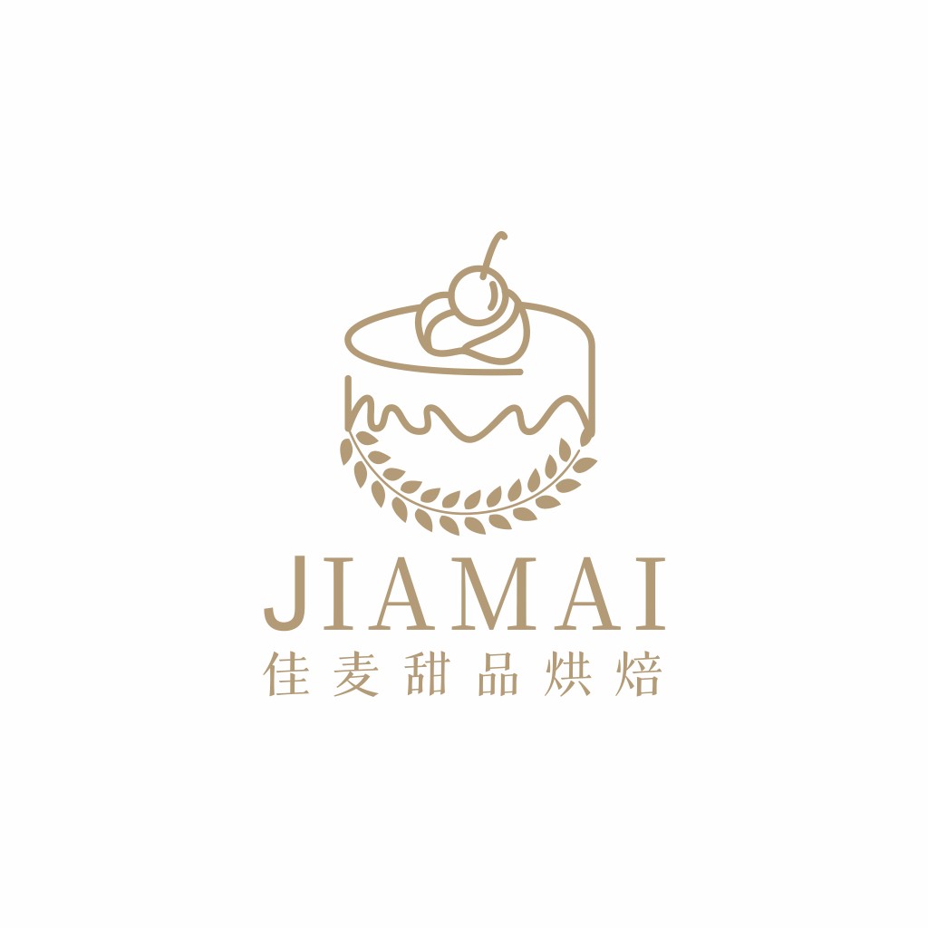 简洁优雅的甜品店logo设计